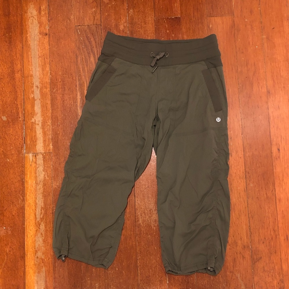 Lululemon Dance Studio Crop - Army Green Color